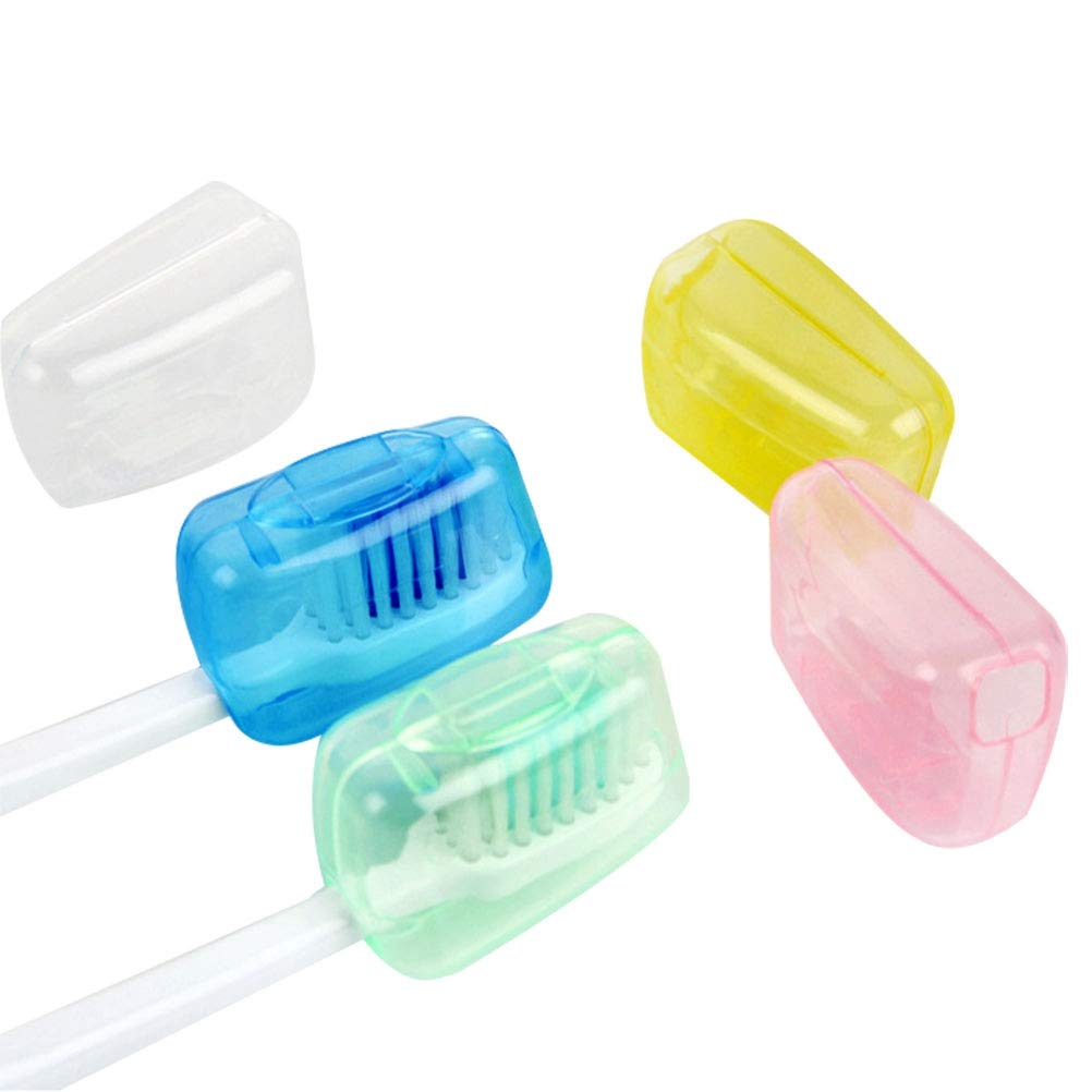 SUPVOX 25 Pack Toothbrush Head Covers - Travel Toothbrush Protector with Suction Cap | Hygienic Storage for Travel, Camping & Outdoor Adventures