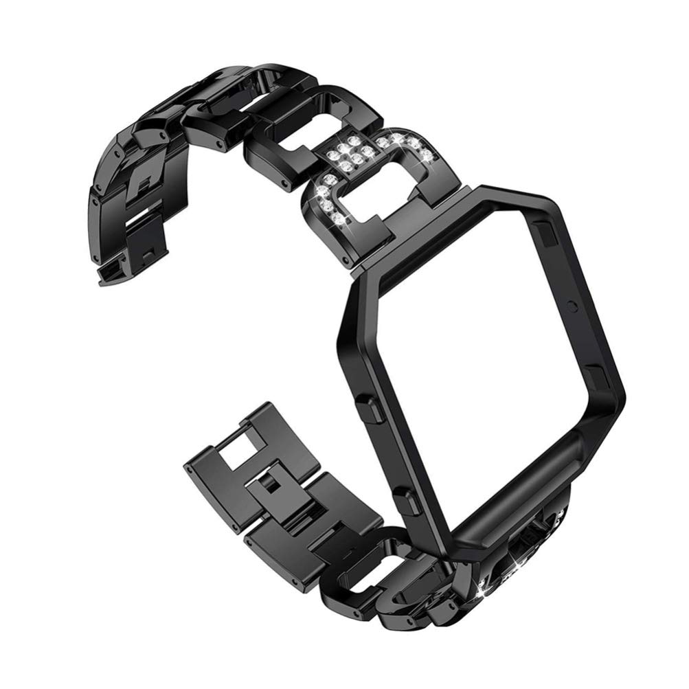 Hemobllo Rhinestone Smartwatch Band - Elegant Metal Replacement Strap with Crystal Accents for Apple Watch & Samsung Galaxy Watch - Perfect for Parties, Weddings & Formal Occasions