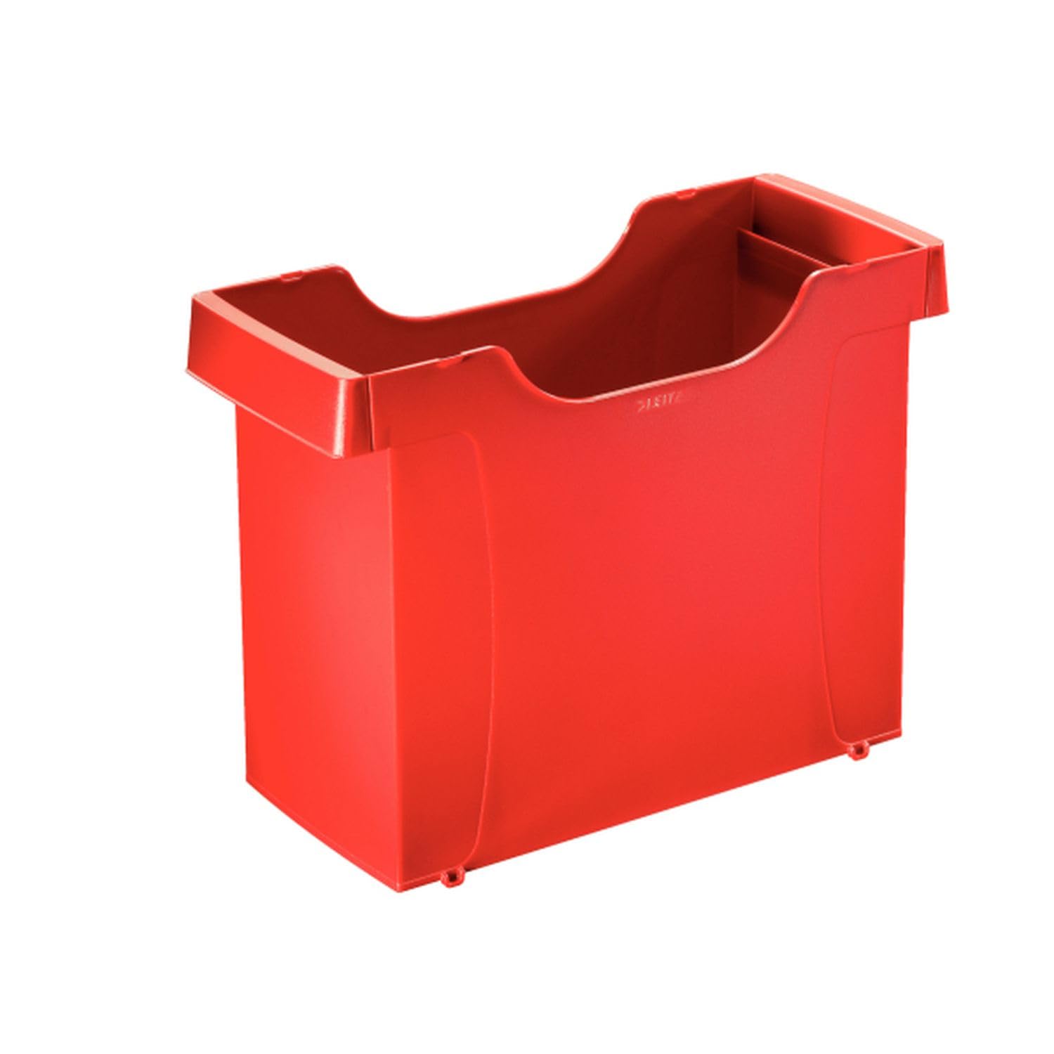 Leitz Uni-Box Plus 19080025 A4 Suspension File Box - Durable Polystyrene Document Organizer (Red) - Perfect for Office Filing, Home Organization & School Supplies