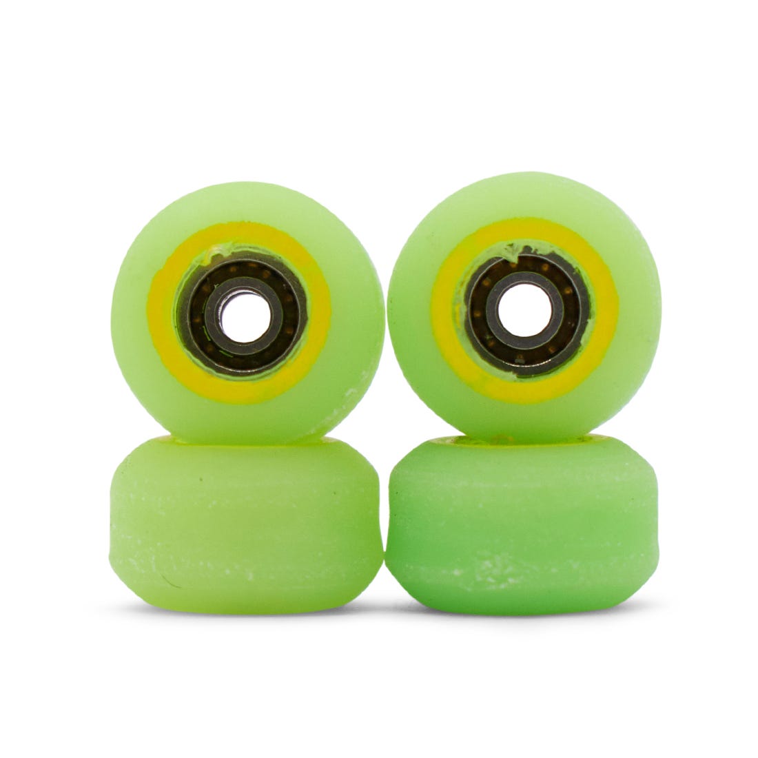 Yellowood Y2 Fingerboard Y Wheels - Professional Dual Bearing Tech Skateboard Wheels for Fingerboarding - Perfect for Tricks, Stunts & Indoor Skate Practice
