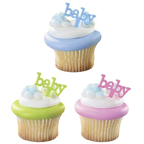 Baby Shower Gender Reveal Party Cupcake Liners & Toppers Set - 60 Count for Pink, Blue & Green Cupcakes - Perfect for Gender Reveal Parties & Baby Showers
