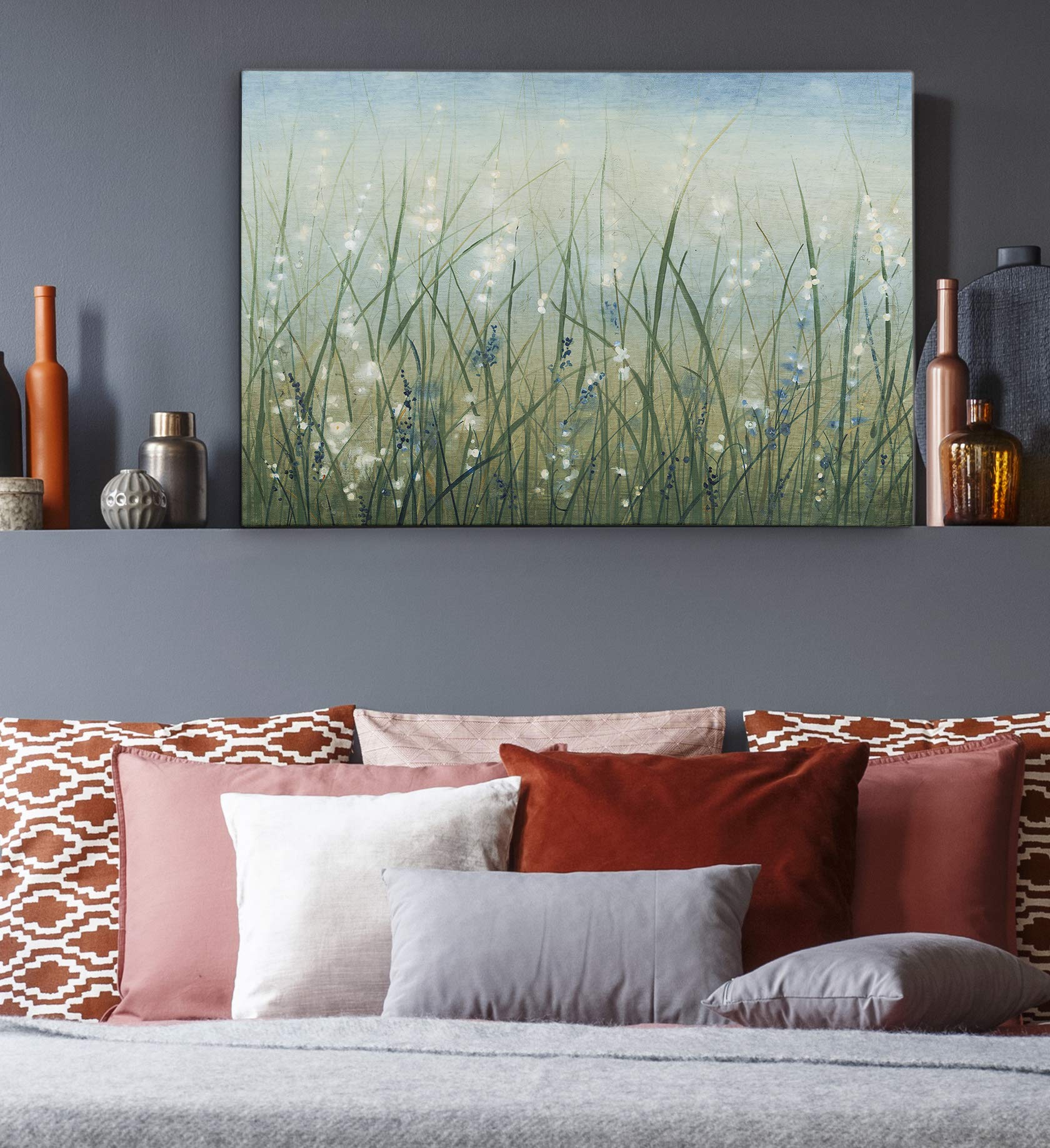 Wexford Home BlissI Gallery Wrapped Canvas Wall Art - Modern Abstract Painting for Living Room, Bedroom & Office Decor - Ready to Hang Home Wall Decor