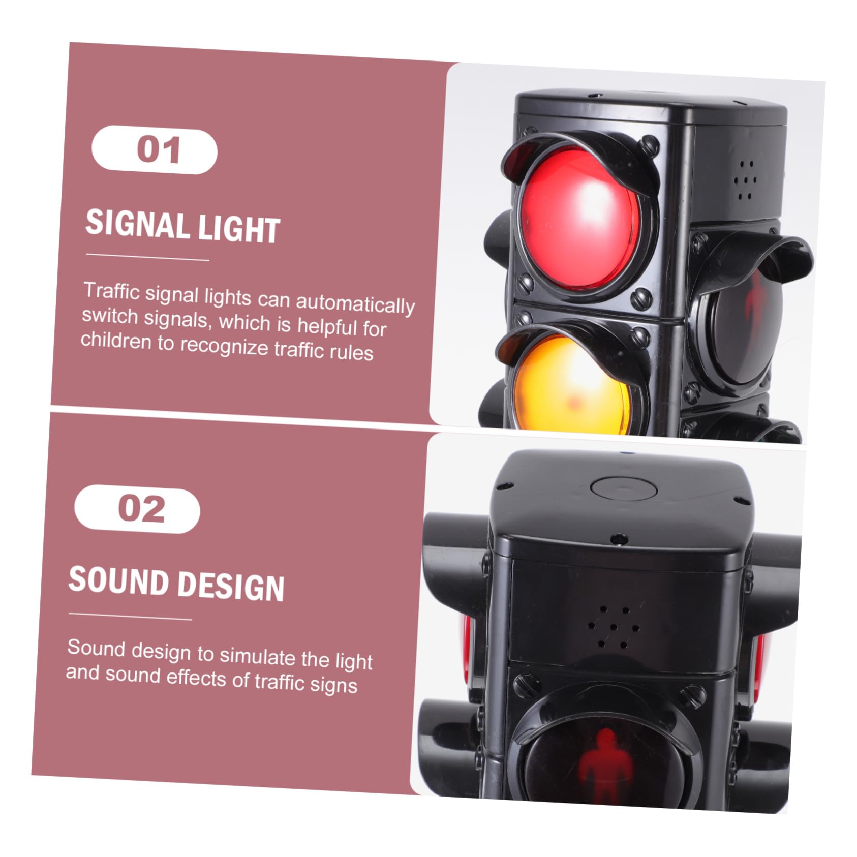 Miniature Traffic Sign Toy Set - Educational Road & Crosswalk Signs for Kids, ABS Plastic Traffic Light Model - Perfect for Learning, Playtime & DIY Road Scenes