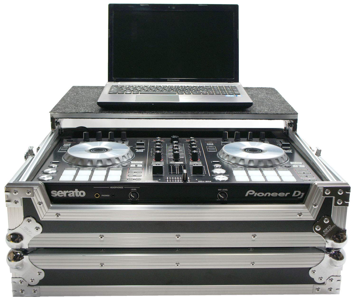 Harmony Audio HCDDJSRLT Flight Glide Laptop Stand Tray for Pioneer DDJ-SR DJ Controller (V2) - Portable DJ Equipment for Live Performances & Studio Mixing