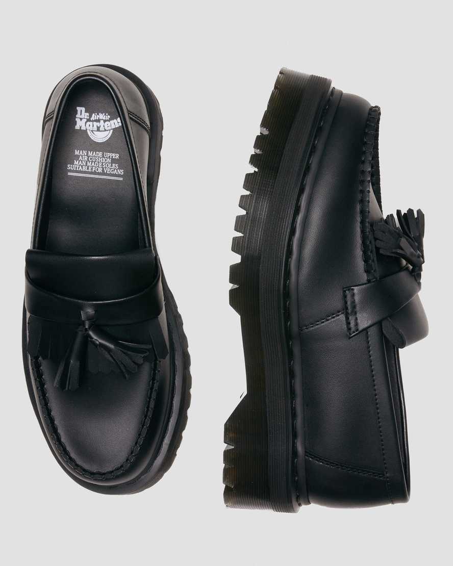 Dr. Martens Vegan Adrian Quad Platform Loafer Shoes for Women - Comfortable & Stylish Vegan Leather Slip-Ons for Work, Casual Outfits & Streetwear Fashion
