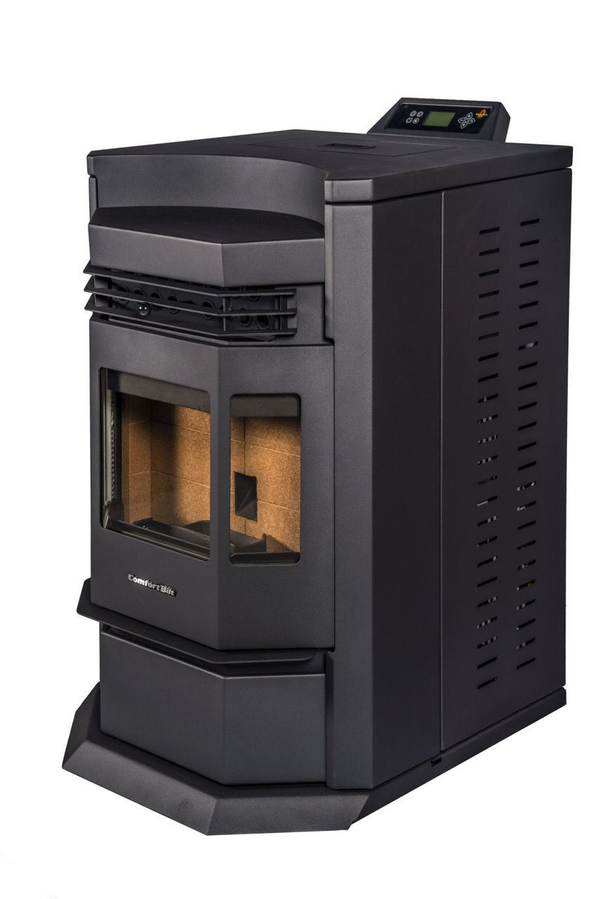ComfortBilt HP22 N Black Pellet Stove - Efficient Heating for Homes, Cabins & Garages | Eco-Friendly & Cost-Effective Warmth