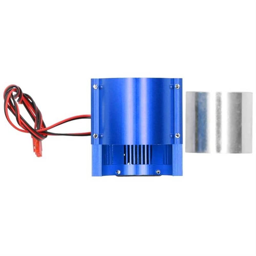 LYunce Dual Fan Motor Heat Sink Cooling Cover for 1/8 1/10 RC Cars - 40-43mm Aluminum Alloy Heat Dissipation System (Blue) - Perfect for Off-Road Racing & High-Speed RC Car Performance