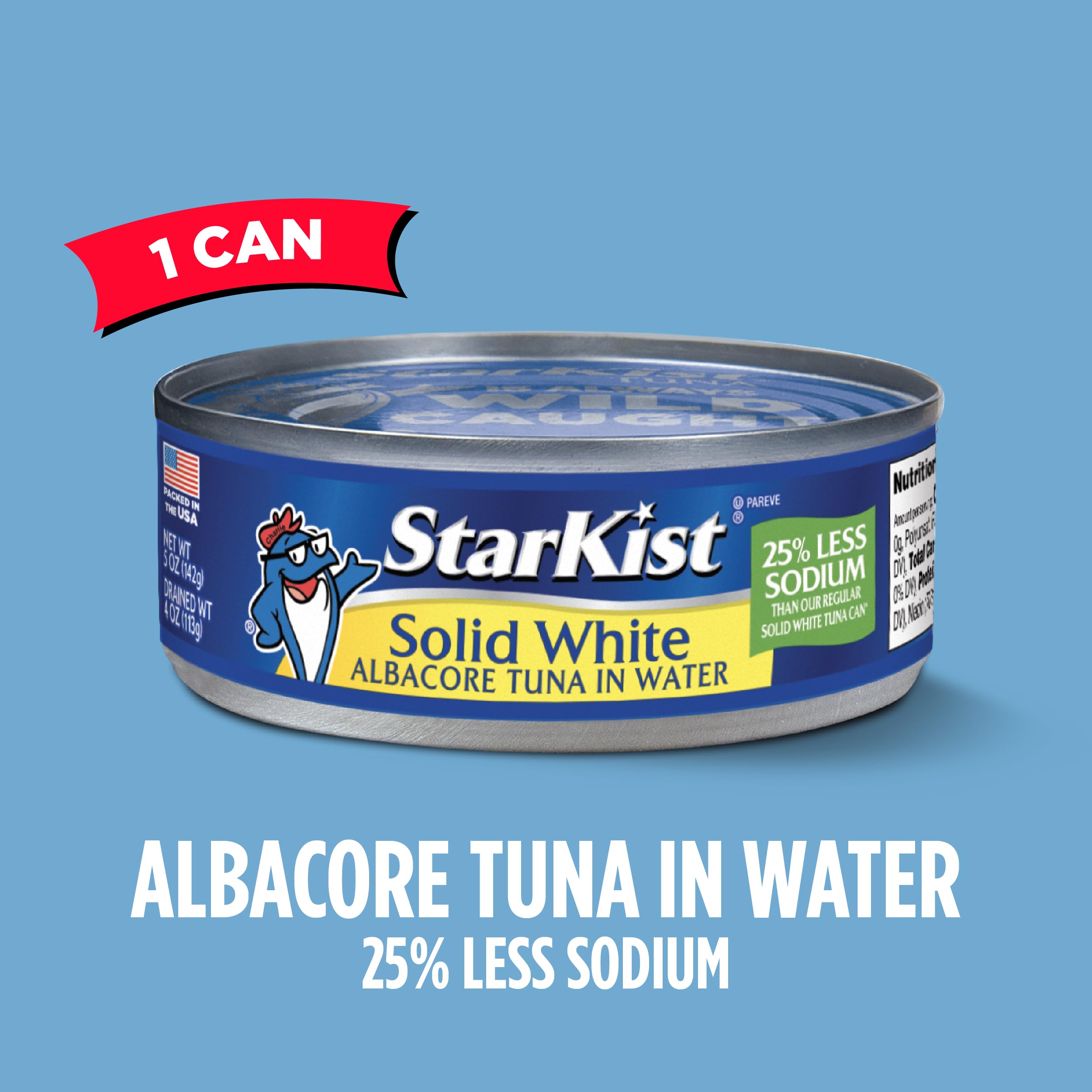 StarKist Solid White Albacore Tuna in Water - Low Sodium, High Protein Canned Tuna, 5 oz (Pack of 12) - Perfect for Salads, Sandwiches & Healthy Meal Prep