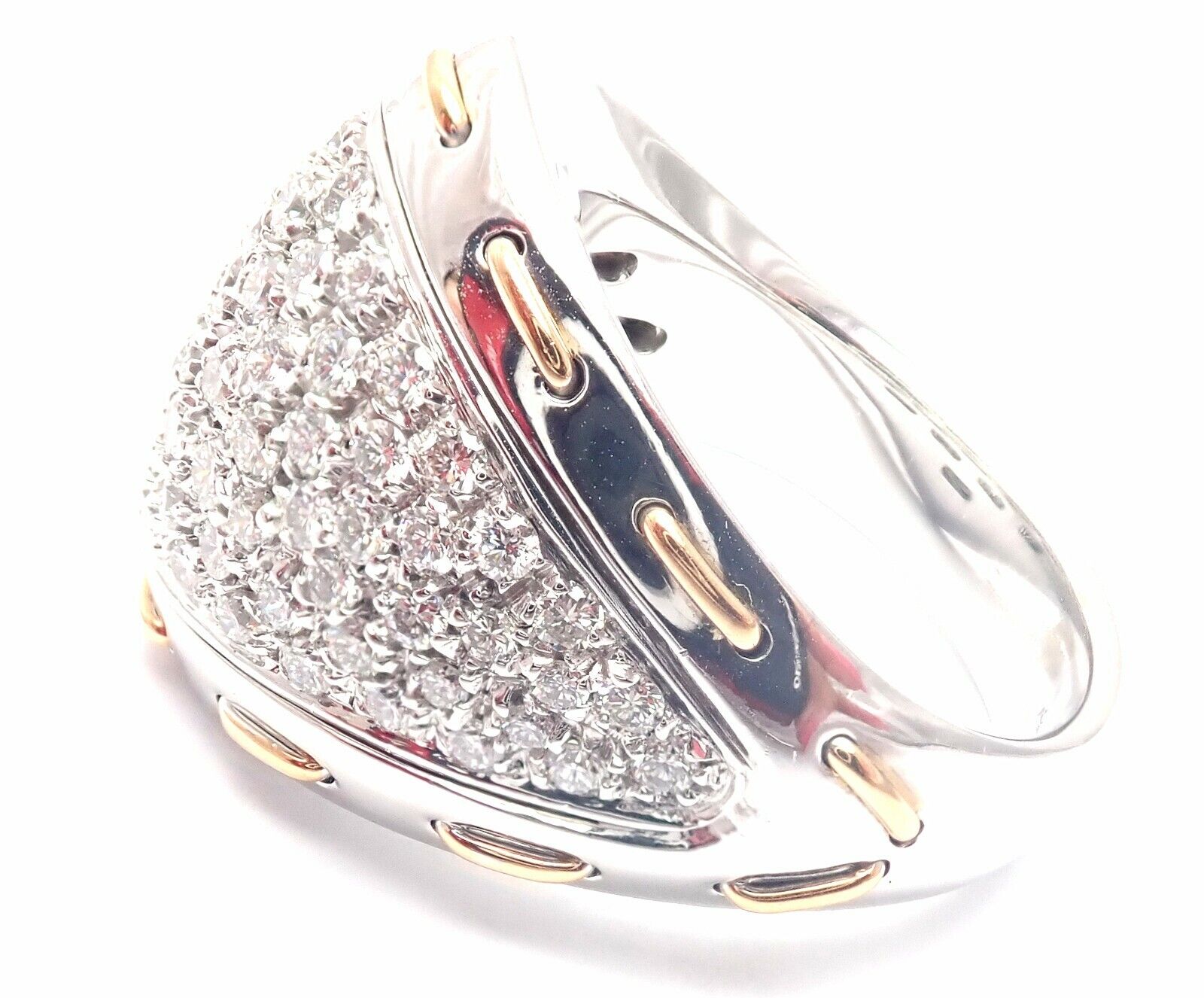 Authentic Damiani 18K White Gold 1.36 Carat Diamond Cocktail Ring for Women | Luxury Statement Jewelry | Perfect for Weddings, Anniversaries & Special Occasions