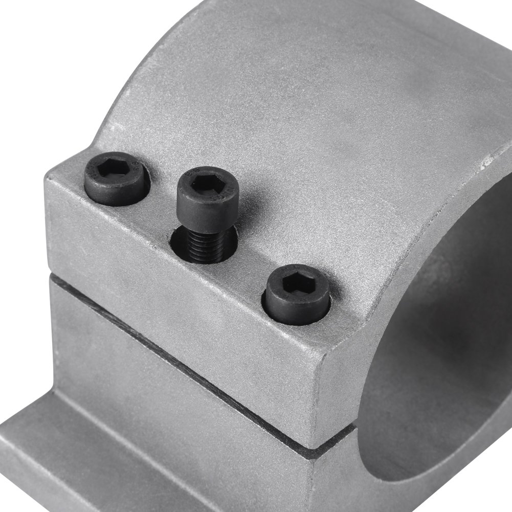 High-Quality 80mm Spindle Motor Clamp - Cast Aluminum Motor Mount Clamp with Sandblasting & Anti-Skid Design for CNC Machines, Woodworking, and Metalworking Tools