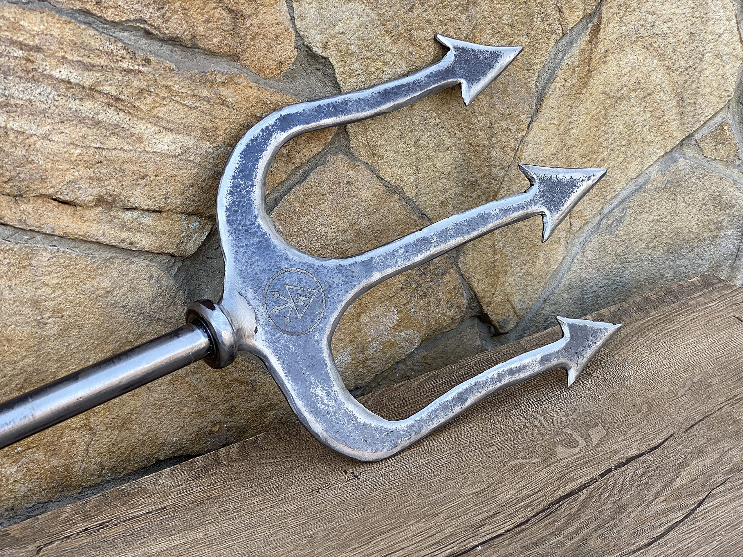 Trident Cosplay Prop - Realistic Iron Trident for Costume, Halloween, and Fantasy Role Play - Perfect for Ocean Themed Decor and Gift Ideas