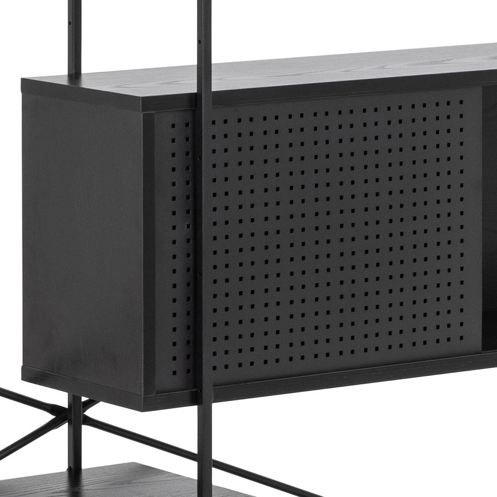 KREMAN 1.72M Black Display Unit - Modern Floor Standing Retail Merchandiser for Clothing, Shoes & Accessories - Perfect for Stores, Boutiques & Trade Shows