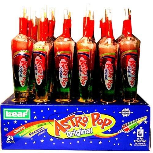 Original Astro Pop 1 oz. Lollipops - 24 Count Bulk Candy Box for Parties, Halloween Treats & Office Snacks