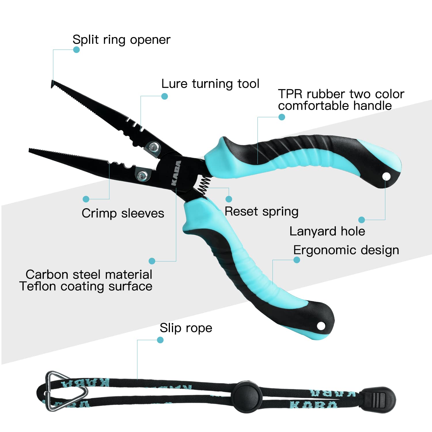 **Kaba Fish Lip Gripper with Scale – 40lb Stainless Steel Fishing Gripper Tool – Professional Fish Grabber Clip for Catch Control – Perfect for Bass, Trout, and Saltwater Fishing**