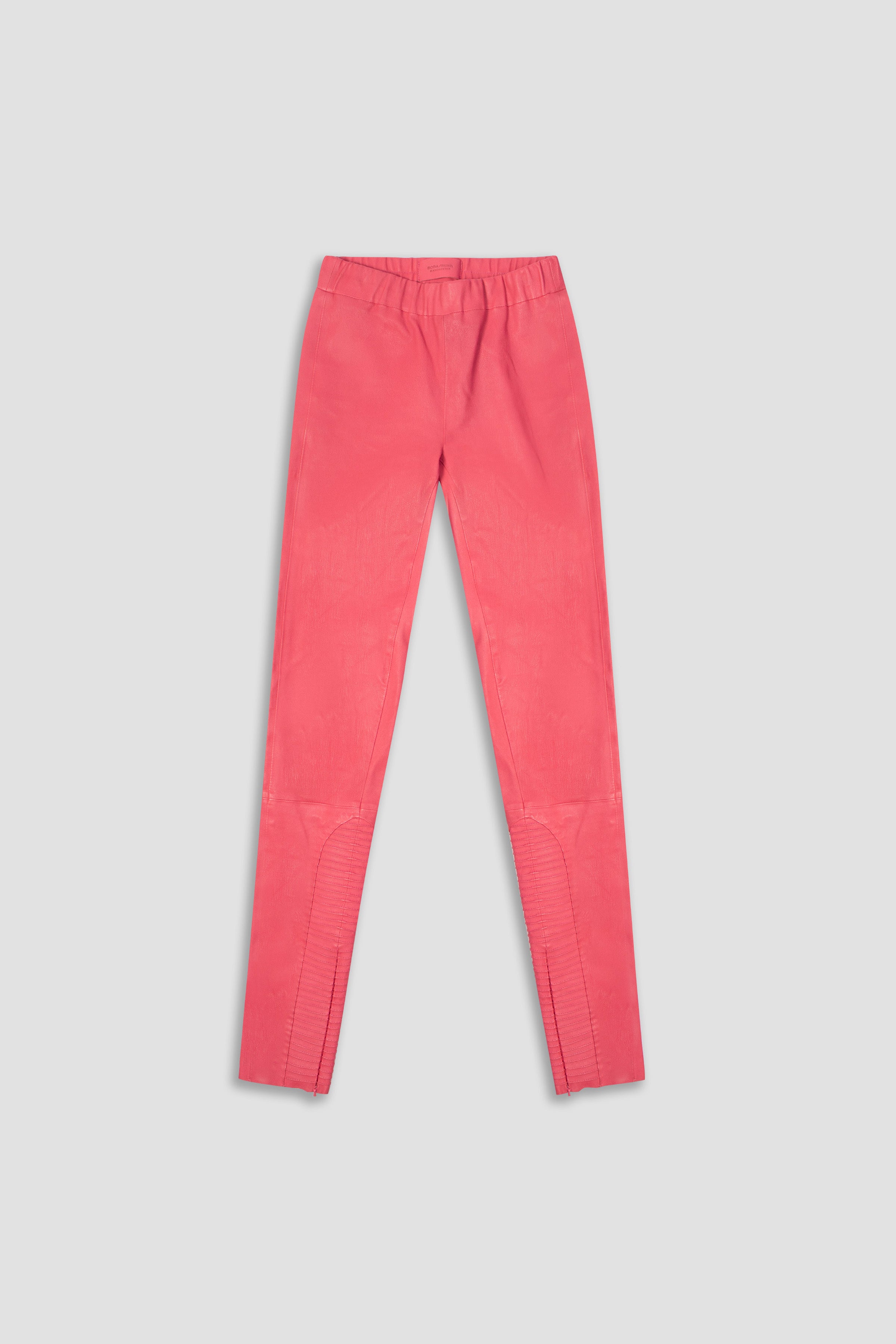 88 KAY MICHAELS Women's Faux Leather Leggings in Acid Pink | High Waist Stretchy Vegan Leather Pants for Workout, Night Out & Casual Wear