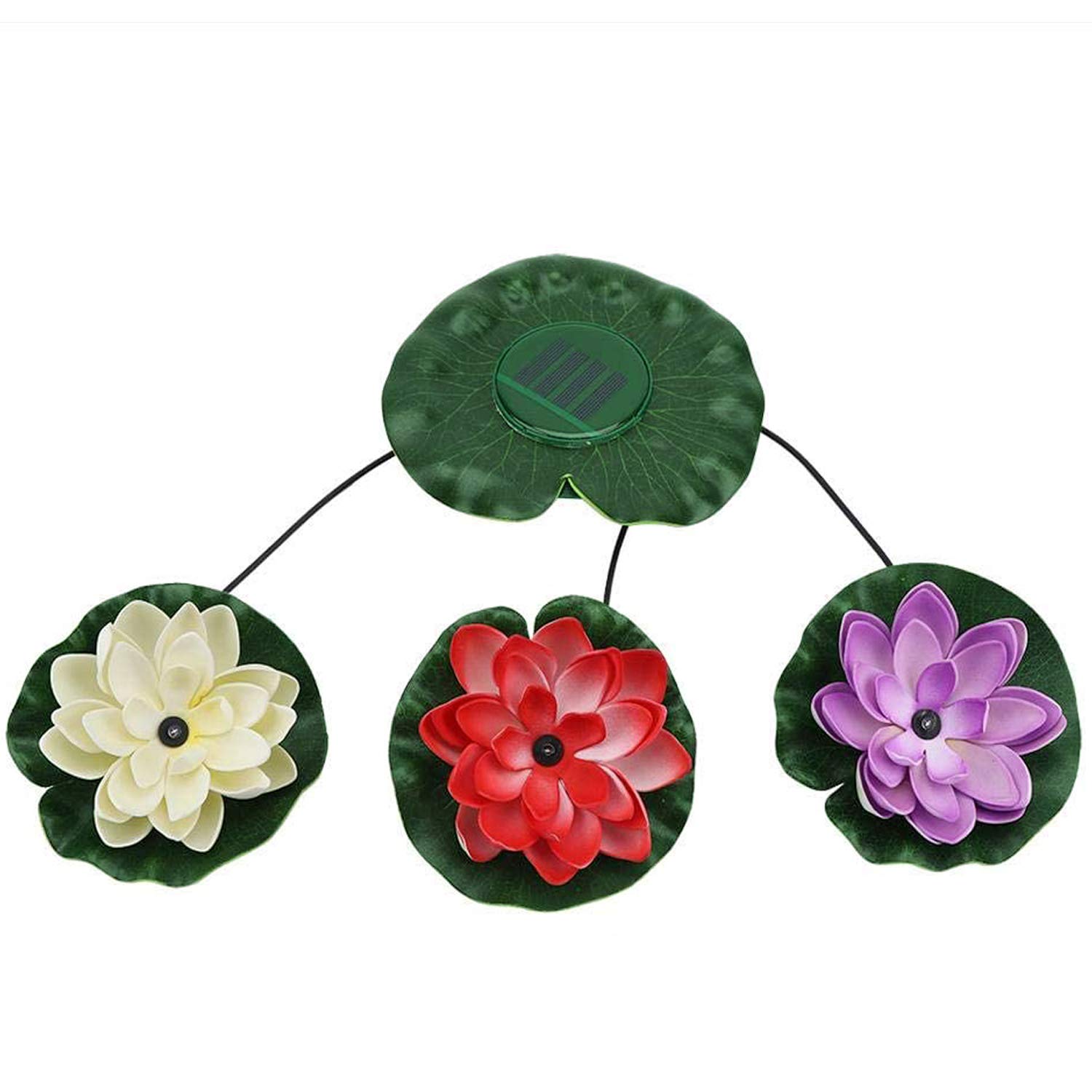 WONFAST® Solar Floating LED Lotus Light - Waterproof Color Changing Pond & Garden Lights for Pool, Party, Decoration - Ideal Creative Gift for Outdoor & Indoor Use (3 LED)