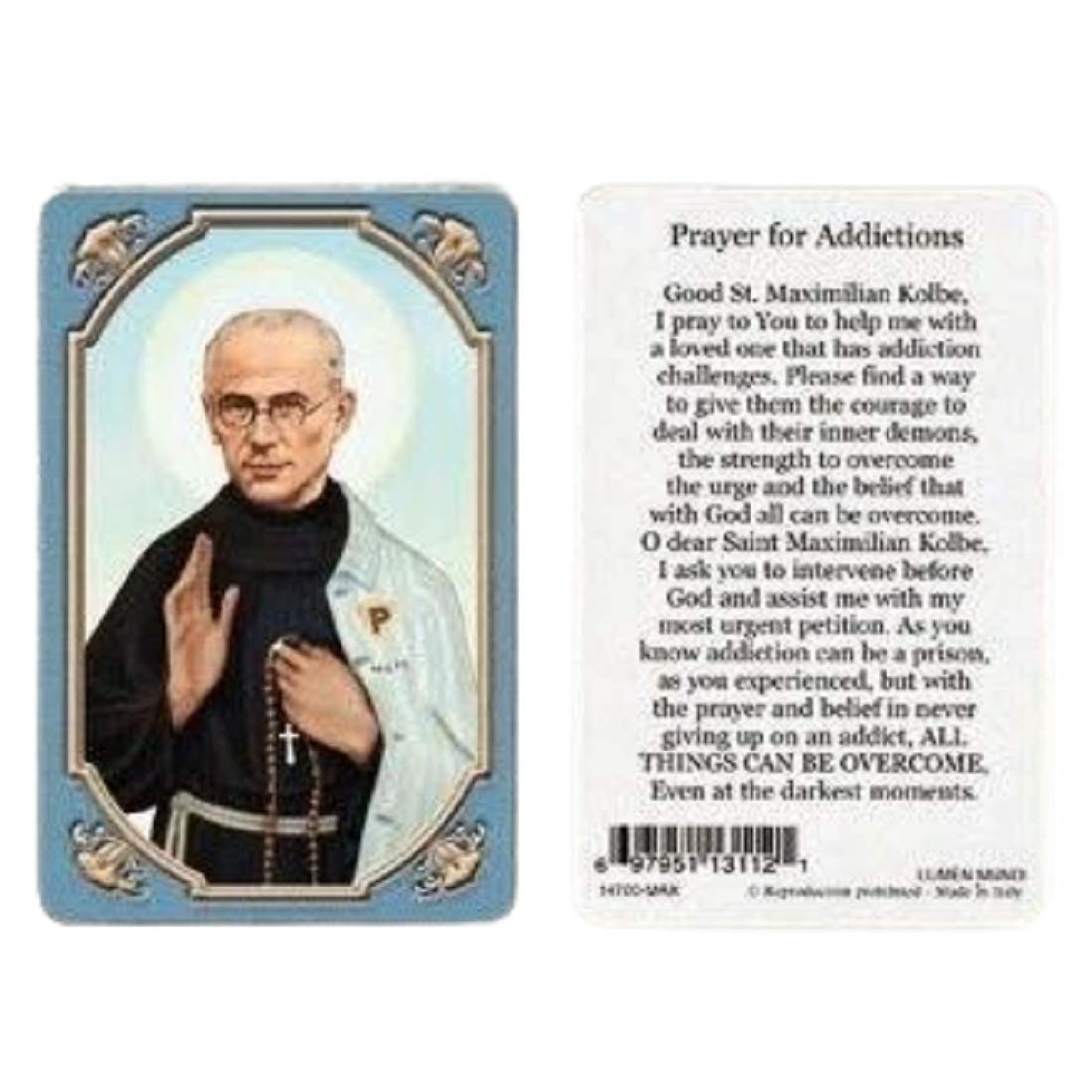 Religious Prayer Cards - Saint Max Kolbe - 25pc Pack for Daily Devotion & Gifts