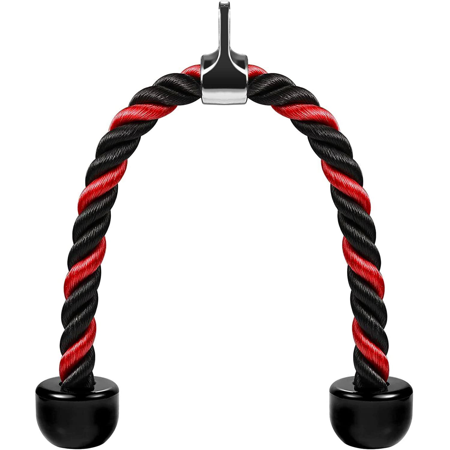 Fitness Maniac Home Gym Cable Attachment Handle - Chrome Press Down Bar for Strength Training & Exercise - Perfect for Home Gym Workouts & Cable Machine Accessories