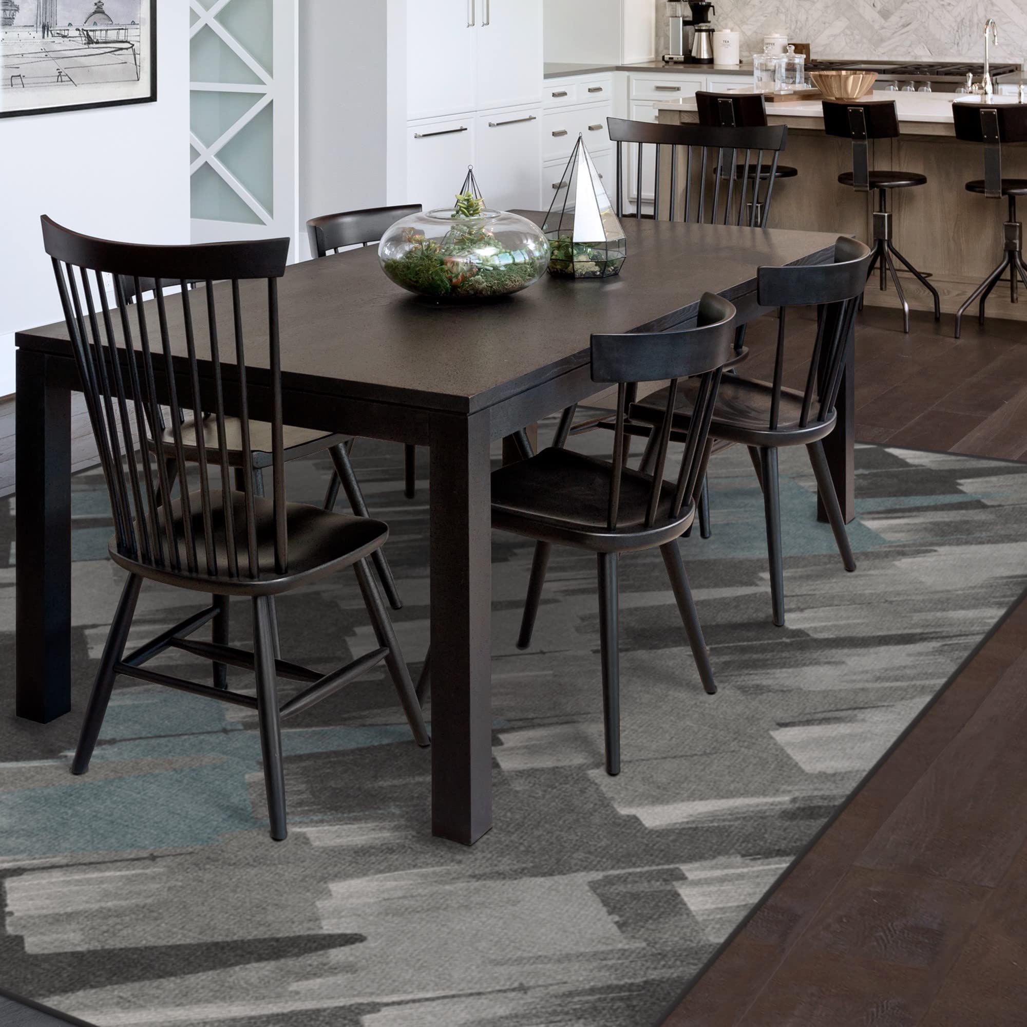 Ruggable x Star Wars Washable 5x7 Area Rug - Rogue Squadron Dark Teal | Non-Slip Premium Rug for Living Room, Bedroom, Kitchen, Office & Classroom | Perfect for Home Decor, Kids Room & Star Wars Fans