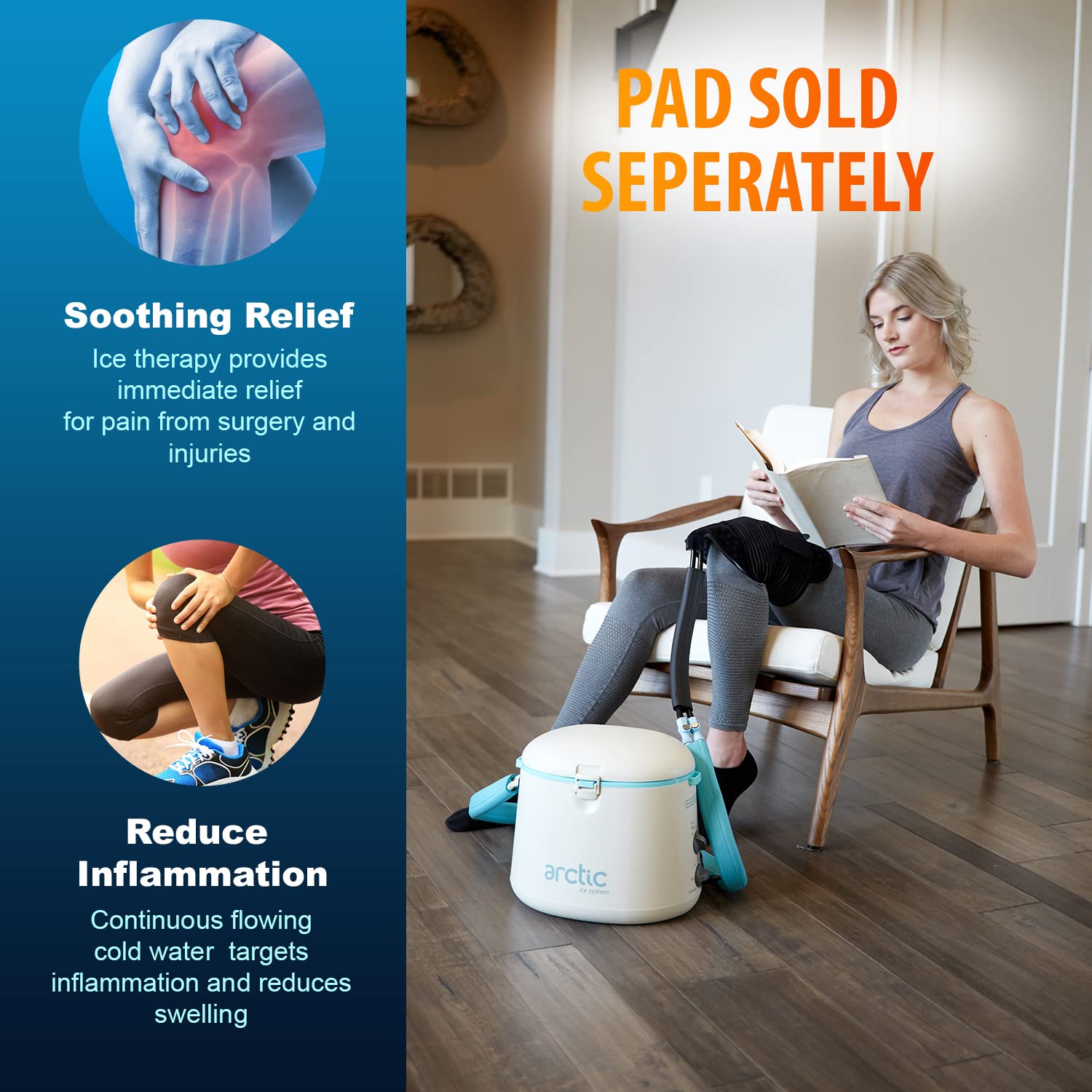 AIS Classic Cold Therapy System - Ice Circulation Machine for Pain Relief & Recovery - Post-Surgery, Sports Injury, Arthritis & Swelling Relief - Cool Therapy Unit Only