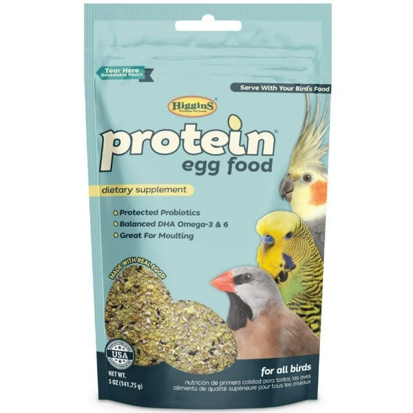 Premium Higgins Protein Egg Food for All Birds - Nutritious Bird Food for Parrots, Finches & Canaries - Ideal for Daily Feeding & Breeding Season
