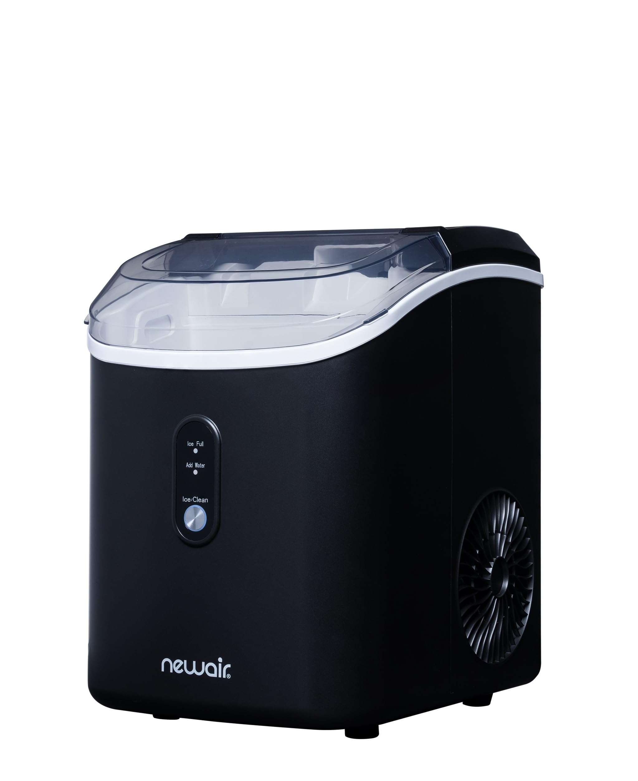 Newair Nugget Countertop Ice Maker Machine - 26 lbs. Daily Output, Self-Cleaning, Refillable Water Tank | Matte Black Electric Sonic Ice Maker for Perfect Nugget Ice | Ideal for Home Kitchens, Offices, Coffee Bars & Entertaining