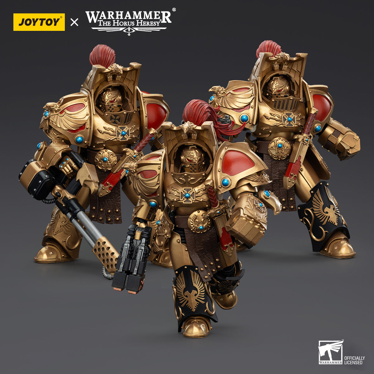 1/18 Scale JOYTOY Warhammer The Horus Heresy Action Figures - Legio Custodes Aquilon Terminator Squad & Custodian Venatari Squad | Collectible Miniatures for Tabletop Gaming and Display