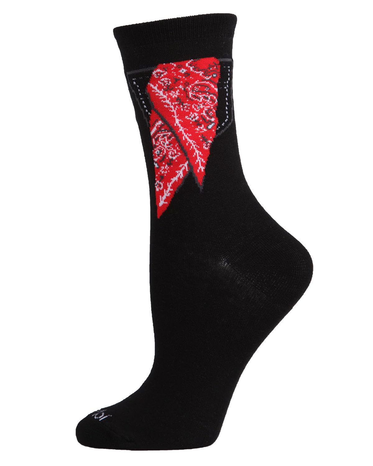 MeMoi Women's Bandana Print Pocket Rayon Blend Crew Socks - Comfortable & Stylish for Casual Wear, Outdoor Activities & Fashion Outfits
