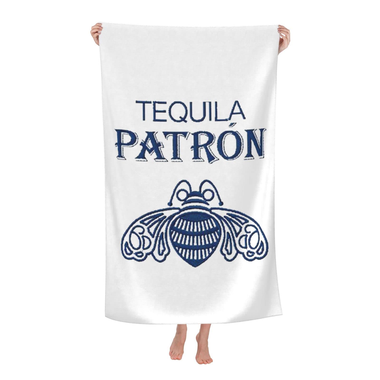 Premium Patron Tequila Themed Beach Towel - 32x52 Inch Large Microfiber Bath Towel for Women & Men - Quick Dry, Ultra Soft Travel Towel & Beach Blanket - Perfect for Pool, Vacation, Gym & Outdoor Activities