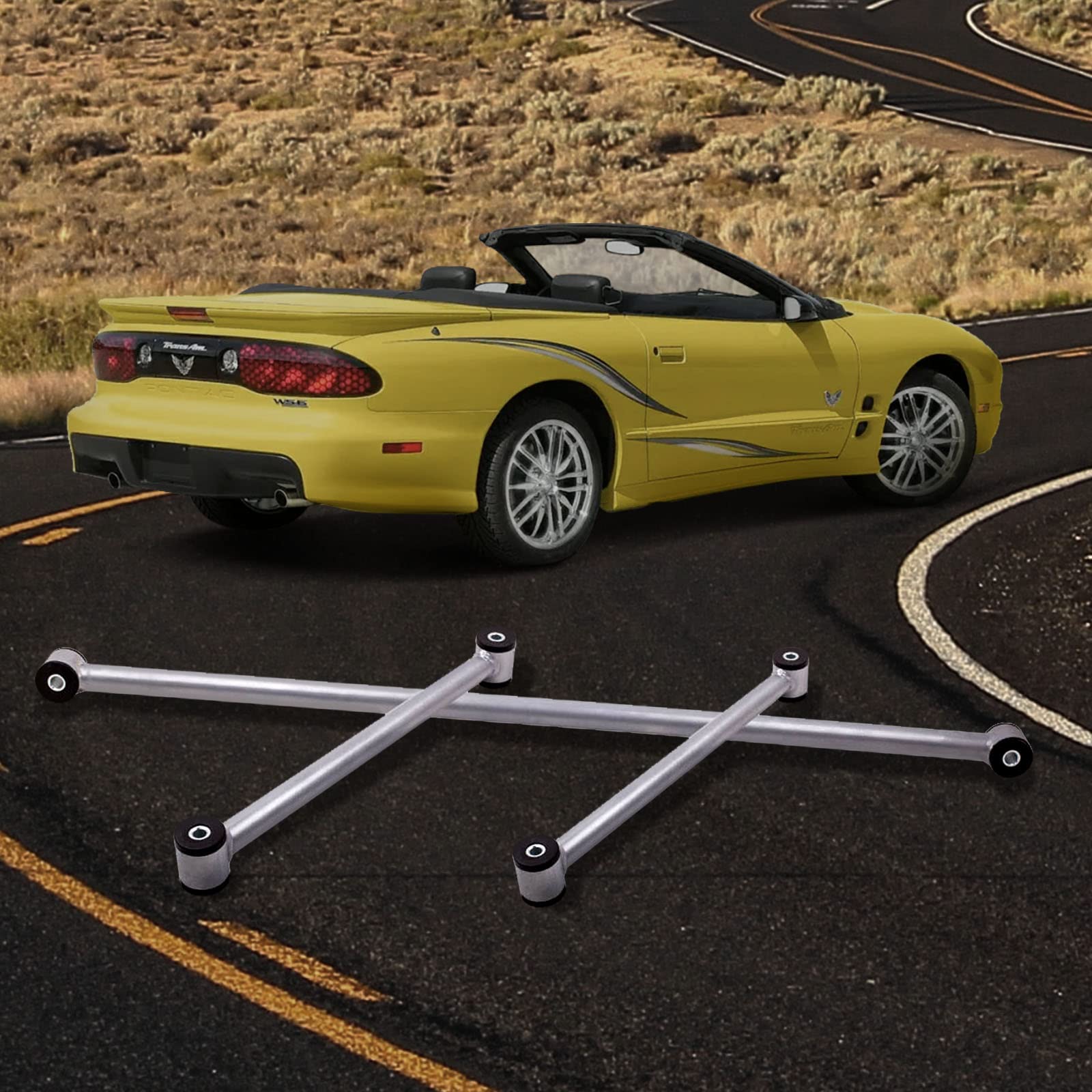 High-Performance maXpeedingrods Rear Track Bar & Trailing Arm Kit for 1982-2002 GM F-Body (Chevy Camaro/Pontiac Firebird) - Lower Control Arm & Panhard Bar Upgrade for Enhanced Stability & Handling | Perfect for Street Racing, Drifting & Performance Tuning