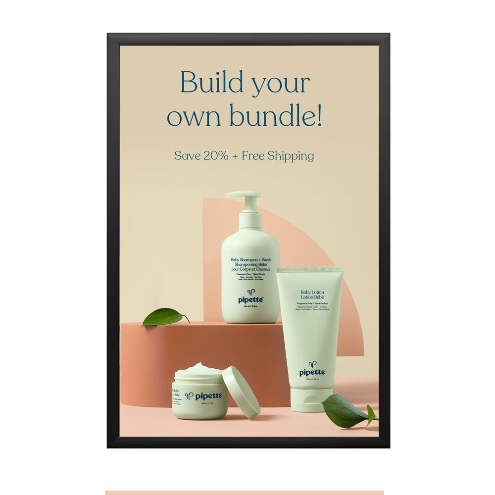 Extra Large 60 x 84 Inch Deep Snap Frame - 1 1/4 Inch Metal Profile for Mounted Graphics on 3/8 & 1/2 Inch Thick Boards - Perfect for Trade Shows, Retail Displays & Office Decor
