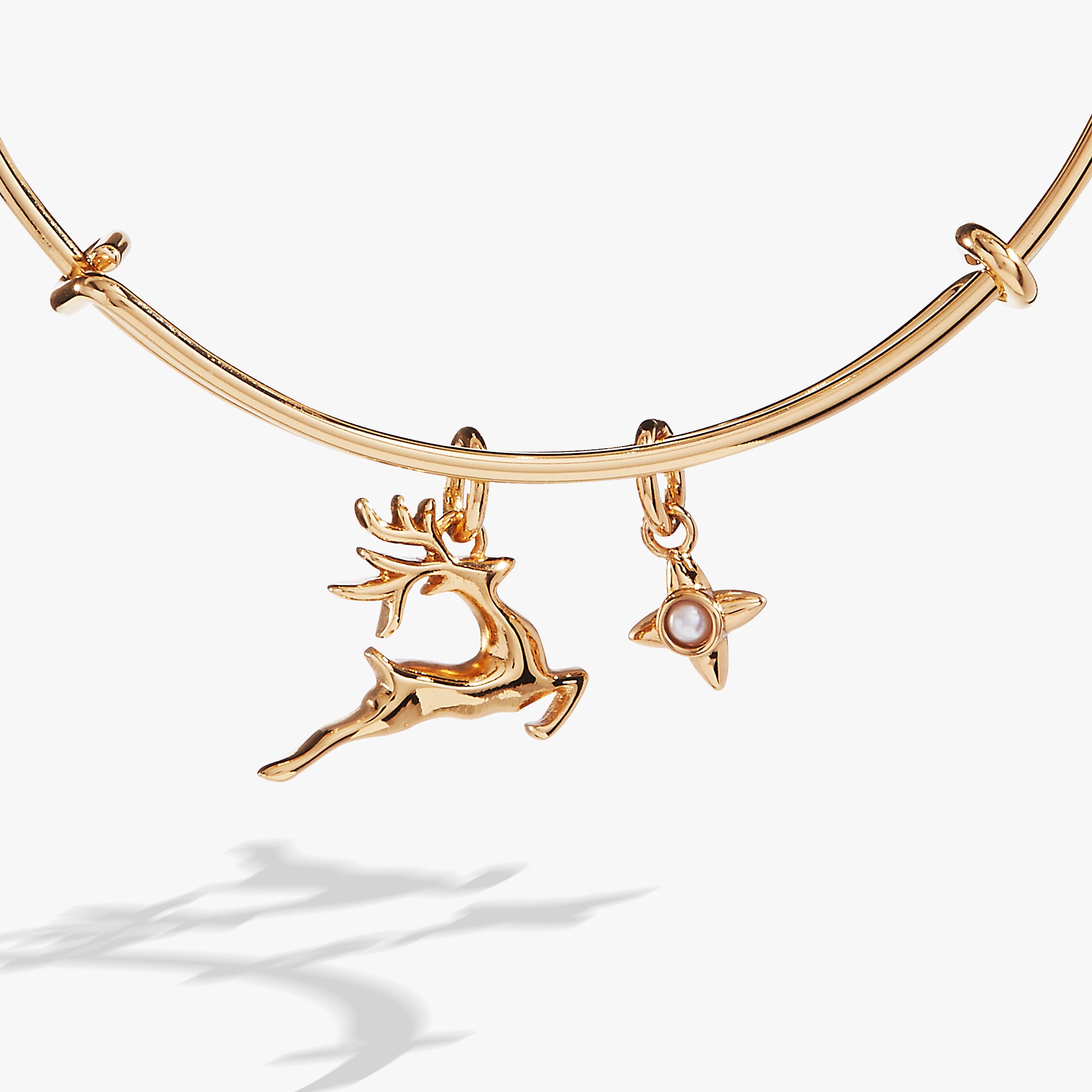 Festive Reindeer Charm Bracelet for Women - Christmas Holiday Jewelry Gift for Parties & Celebrations