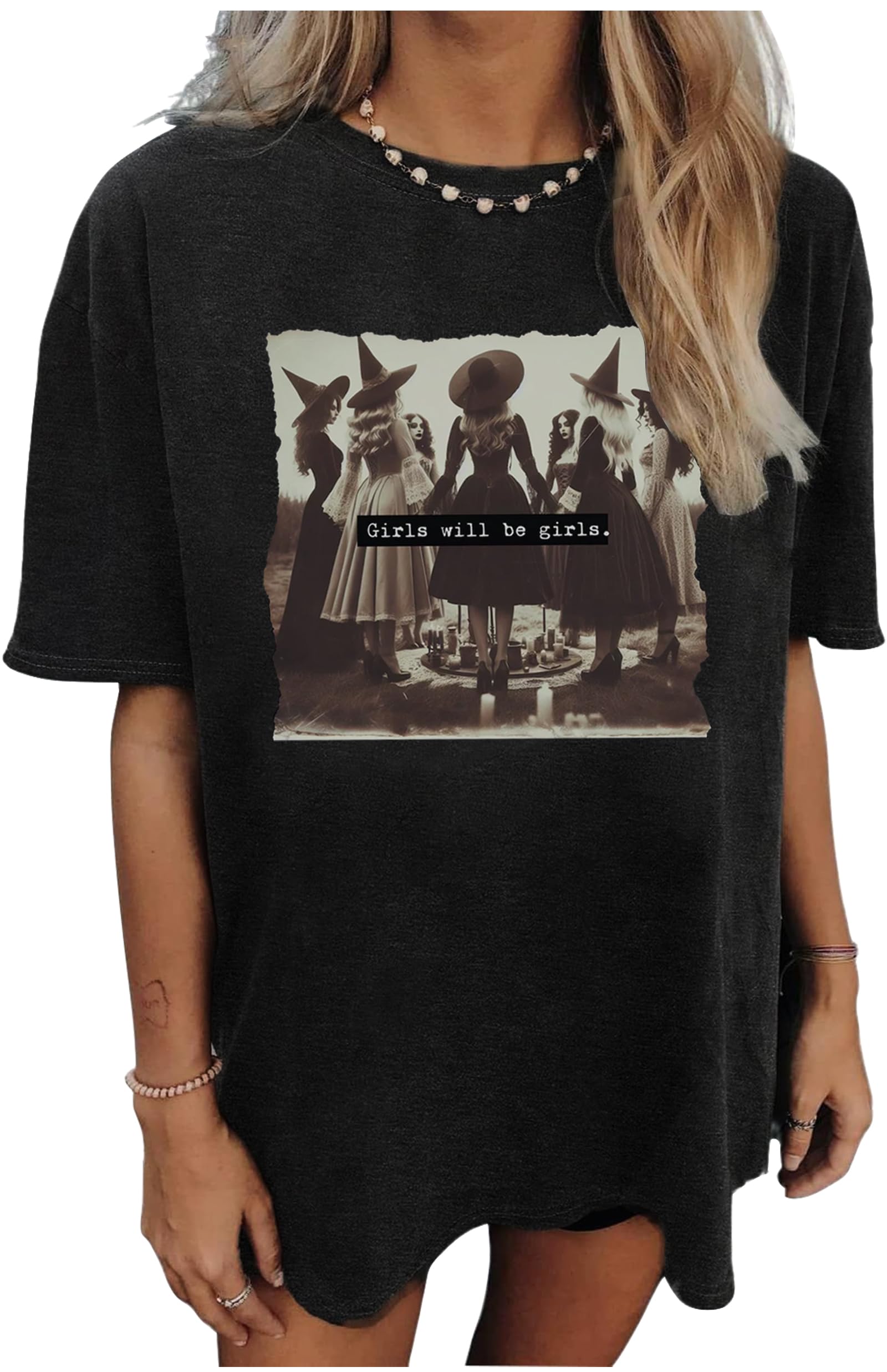 Halloween Oversized T-Shirts for Women - Cute Ghost Face & Pumpkin Spice Graphic Tees - Casual Fitted Fall Tops - Perfect for Halloween Parties, Trick-or-Treating & Autumn Outfits