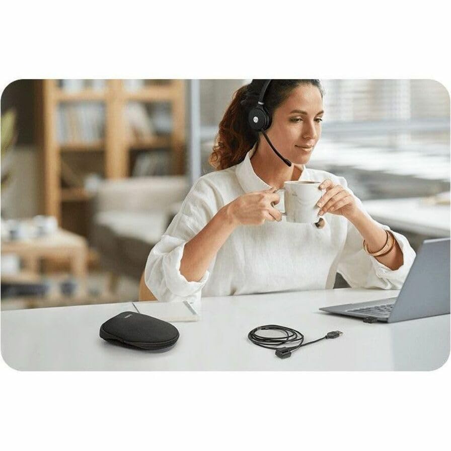 Yealink WH62 Wireless Headset with Noise Cancelling - Bluetooth Office Headphones for Calls, Meetings & Remote Work - Comfortable Over-Ear Design for Professionals