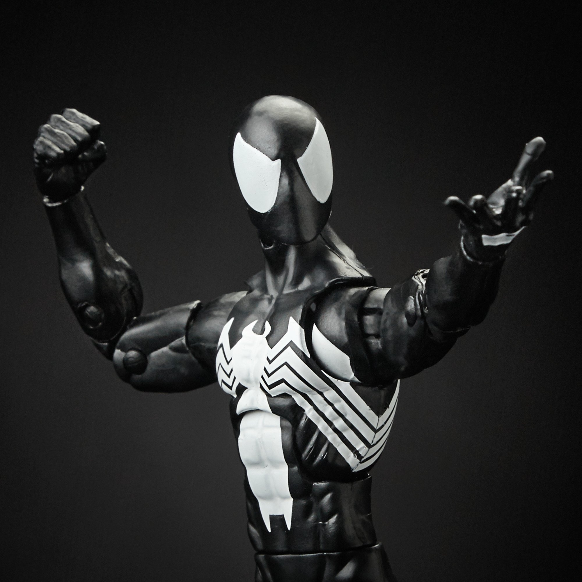 Marvel Spider-Man 6-inch Legends Series Symbiote Spider-Man Action Figure - Collectible Toy for Display & Play | Perfect for Marvel Fans & Collectors