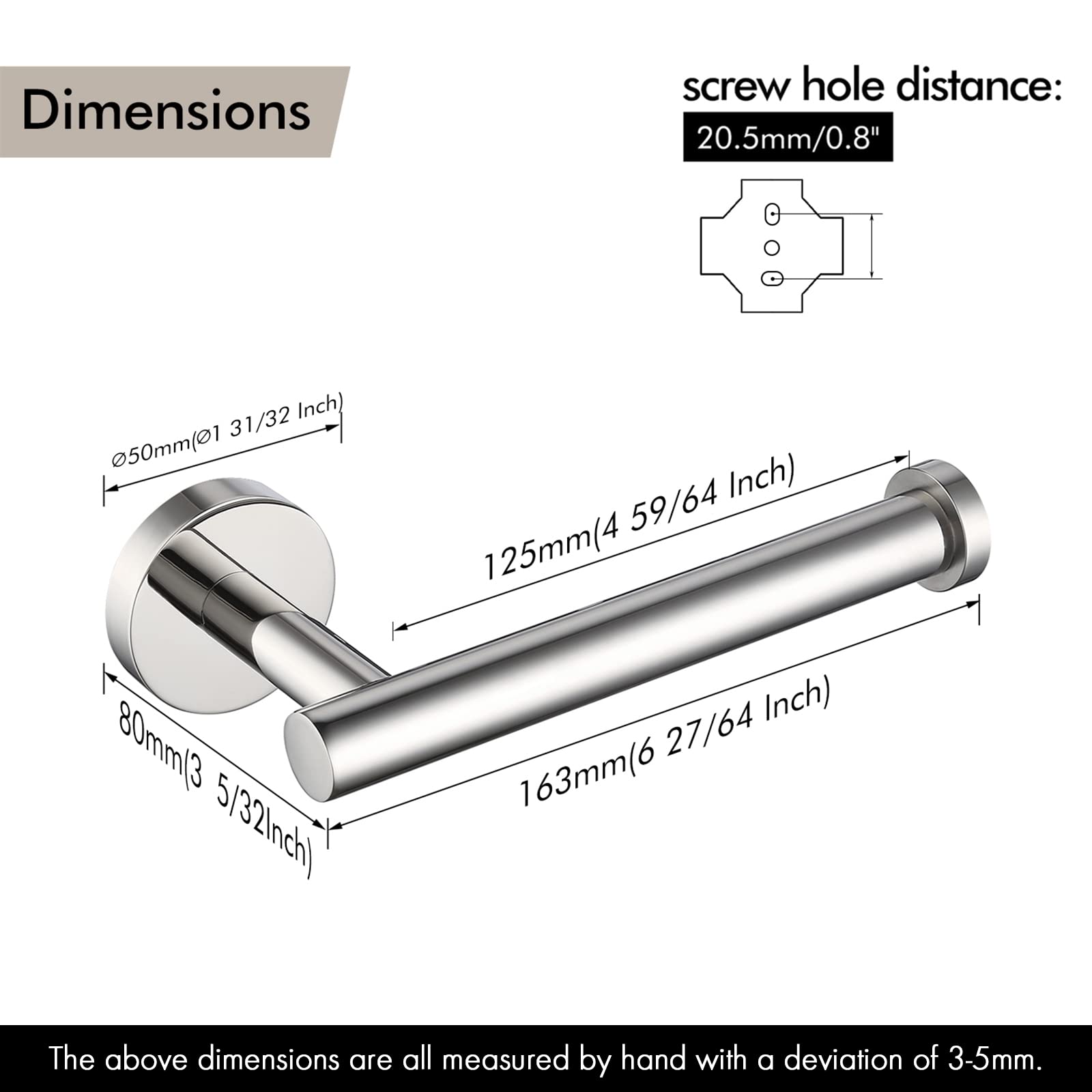 KES Stainless Steel Toilet Paper Holder - Wall Mounted Bathroom Tissue Dispenser with Polished Finish (Model A2175S12) | Durable SUS 304 for Home & Commercial Use | Perfect for Restrooms, Hotels & Office Bathrooms