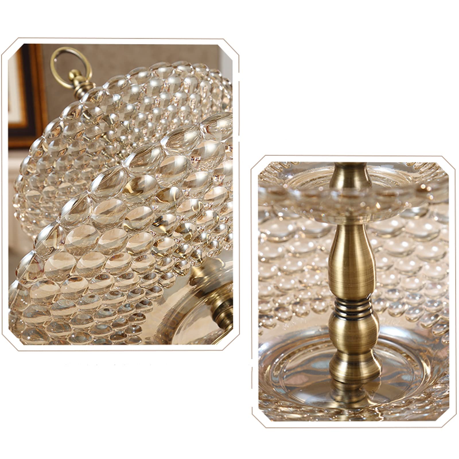 Double-Layer Glass Fruit Bowl Set - Modern Creative Home Decor for Living Room, Coffee Table, Kitchen | Elegant Fruit Plate & Serving Dish for Parties, Dining, and Entertaining