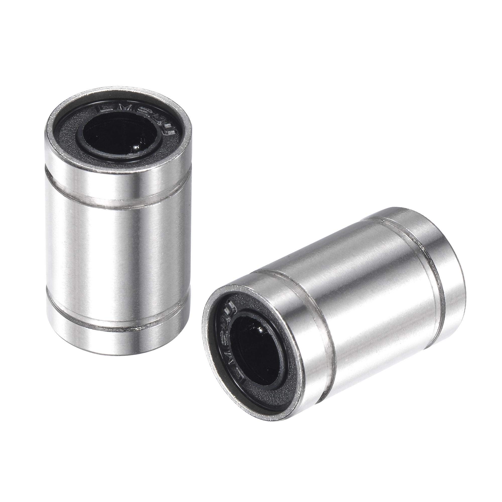 LM6UU Linear Ball Bearings 6mm Bore 12mm OD 19mm Length Nickel Plated - 4 Pack for CNC Machines, 3D Printers | High Precision Motion Components for DIY Robotics & Automation Projects