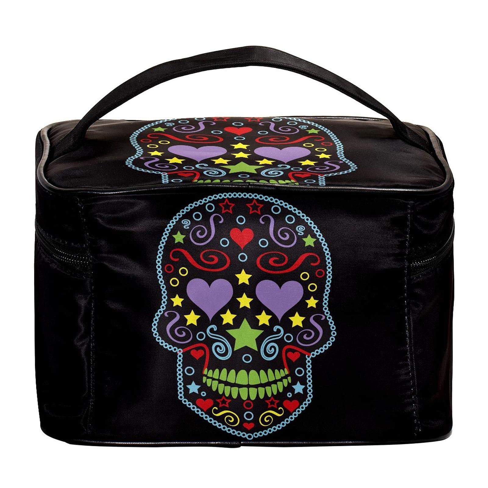 Skull Travel Makeup Bag Large Cosmetic Organizer for Women | Travel & Gym Essentials