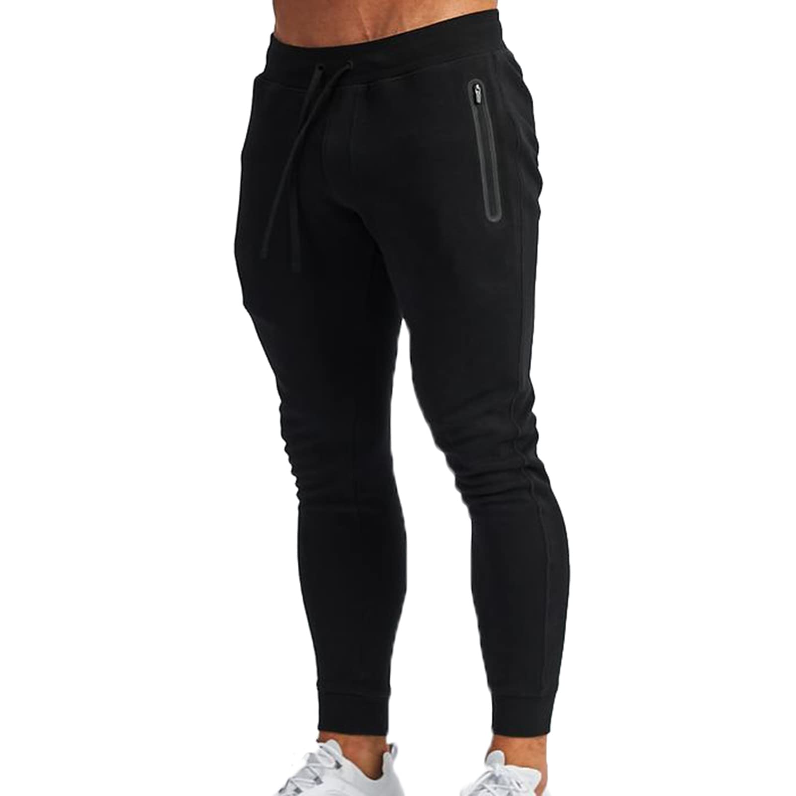 Men's Slim Fit Jogger Sweatpants - Gym Workout Running Tracksuit Bottoms | Comfortable Fitness Jogging Pants for Casual Wear & Athletic Training