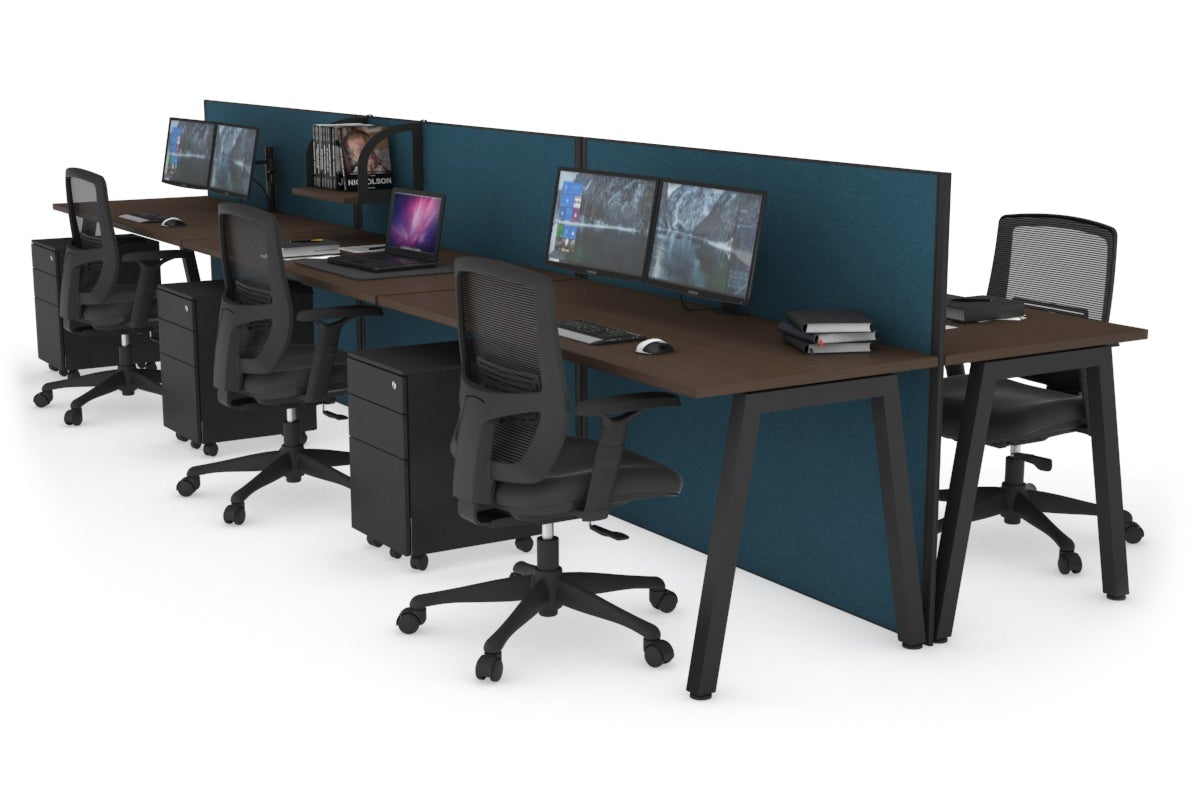 Horizon Quadro 6-Person Office Workstation Bench with A-Legs - 1800mm x 700mm (70.8