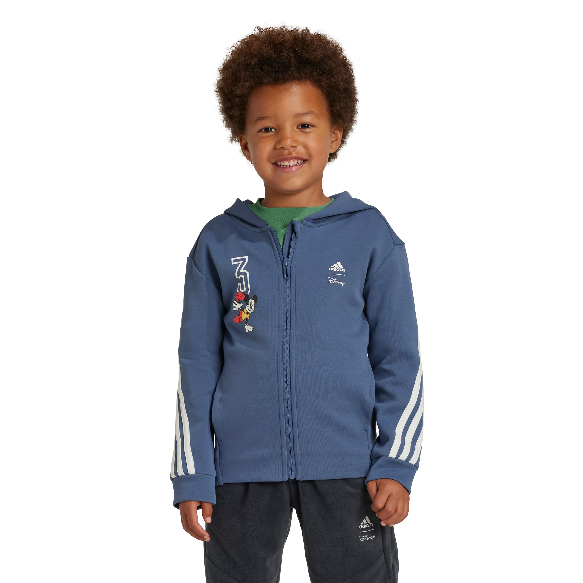 Adidas Kids' Disney Mickey Mouse Track Jacket - Lightweight Running Hoodie for Boys & Girls - Perfect for School, Sports & Outdoor Activities