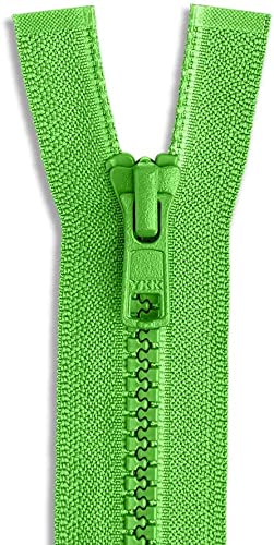 YKK #5 Molded Vislon Spring Green Medium Weight Jacket Separating Zipper - 20