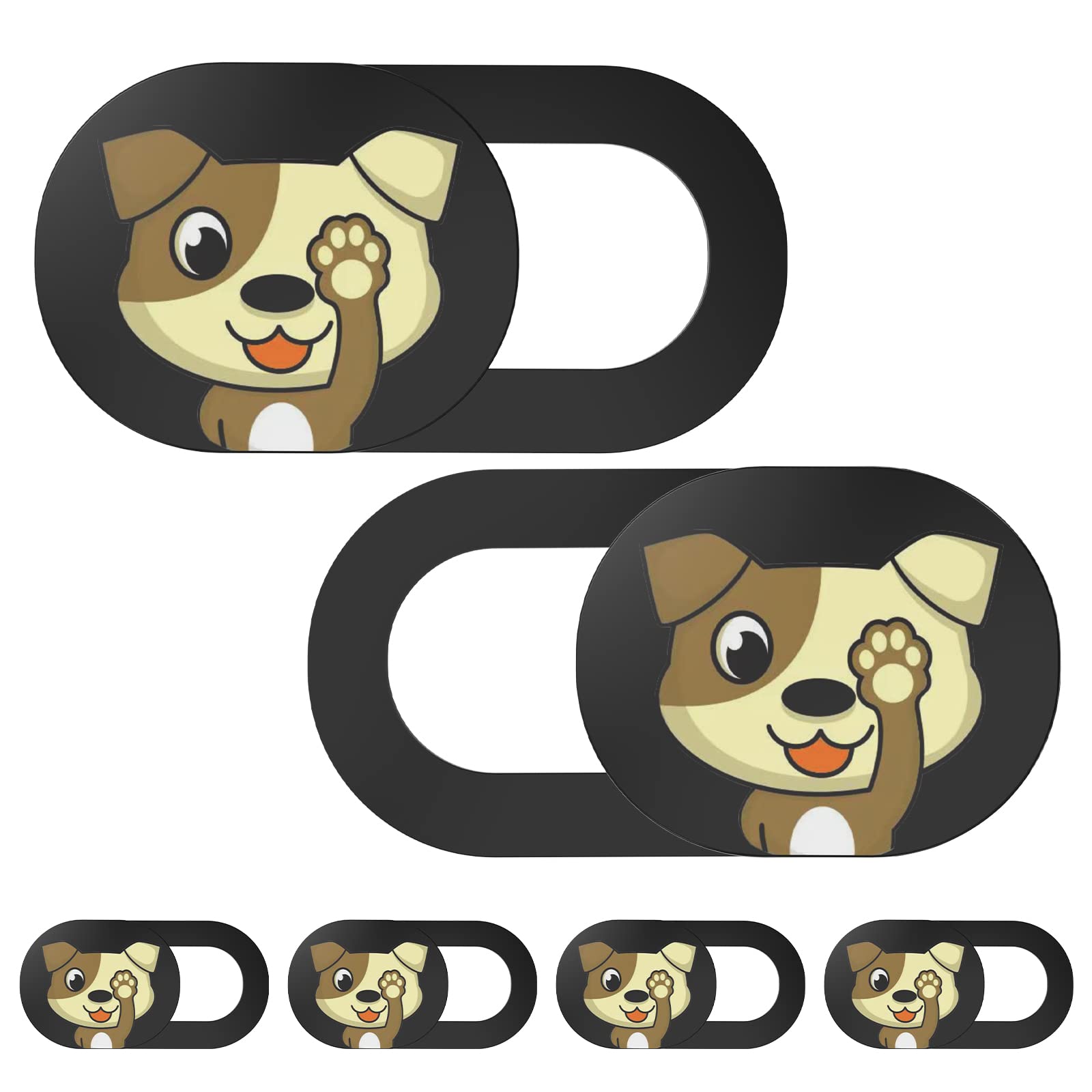 6-Pack Cute Dog Pattern Webcam Cover Slider for MacBook Pro, iMac, iPad Pro, iPhone 6/7/8 Plus - Laptop Camera Privacy Protector for Online Meetings & Video Calls