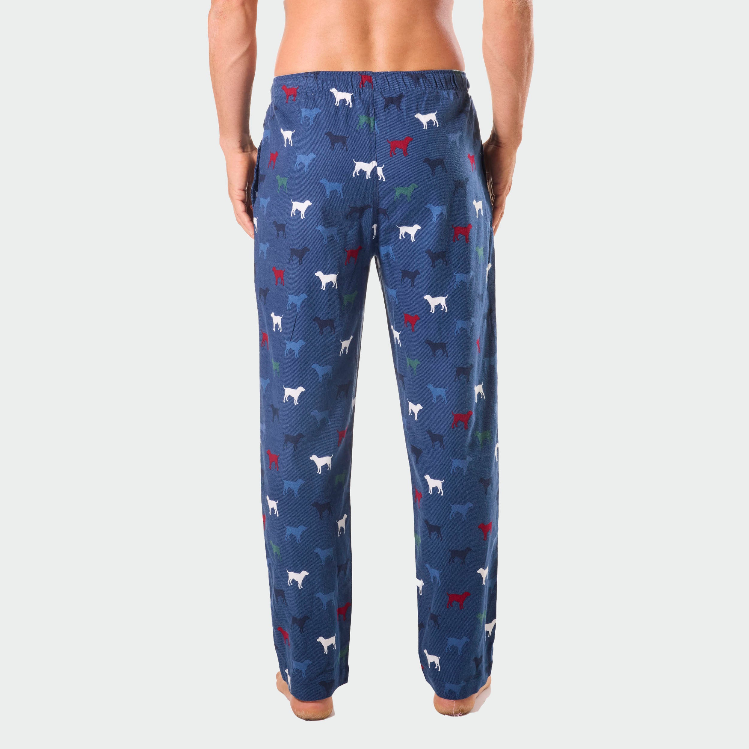 Men's Cotton Flannel Sleep Pants - Soft & Comfortable Lounge Pajama Bottoms for Relaxing at Home - Blue Plaid Winter Pajama Pants for Sleeping, Lounging & Casual Wear