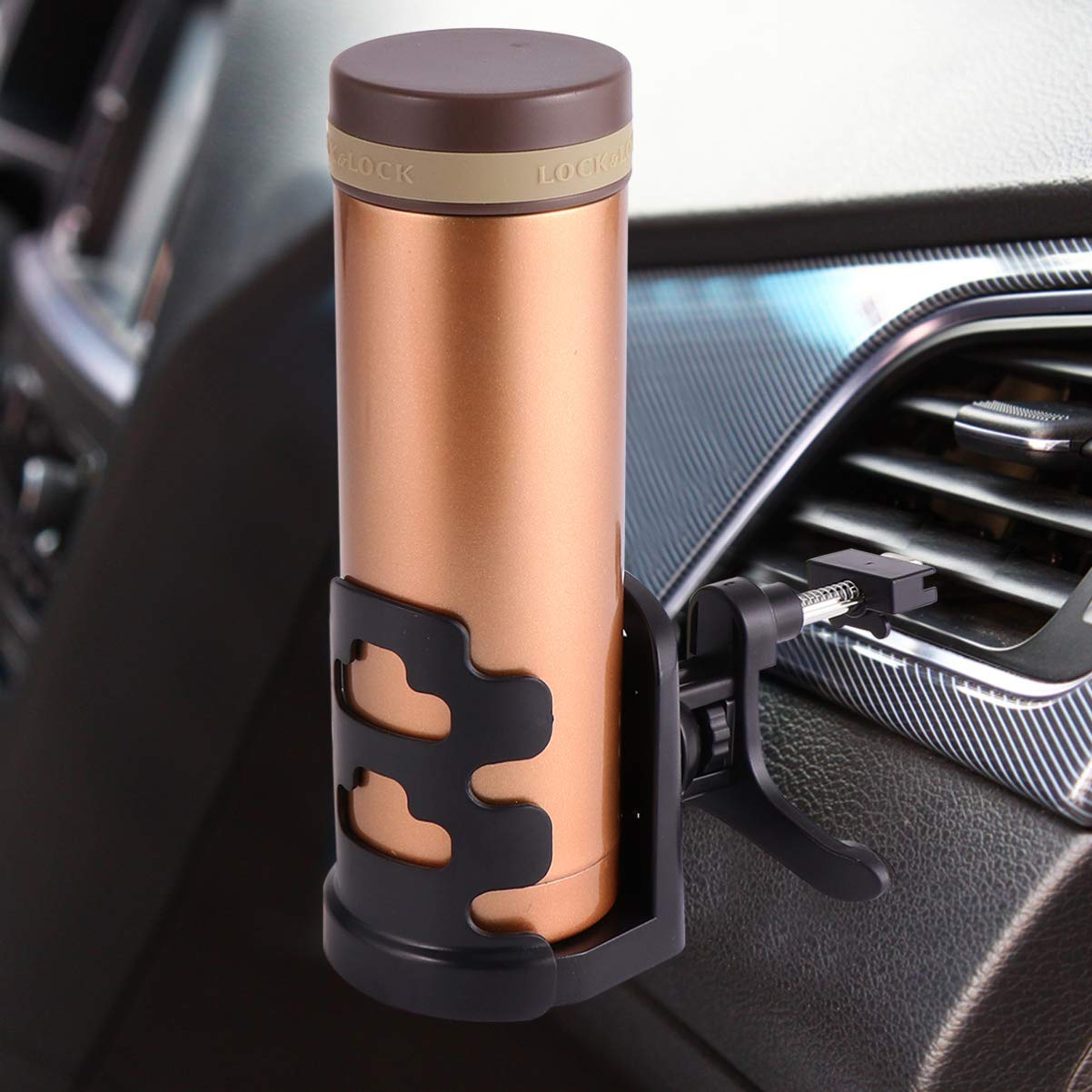 Garneck 1-Piece Car Cup Holder with Phone Stand - Insulated Beverage Container for Hot & Cold Drinks - Perfect for Road Trips, Commuting and Office Use