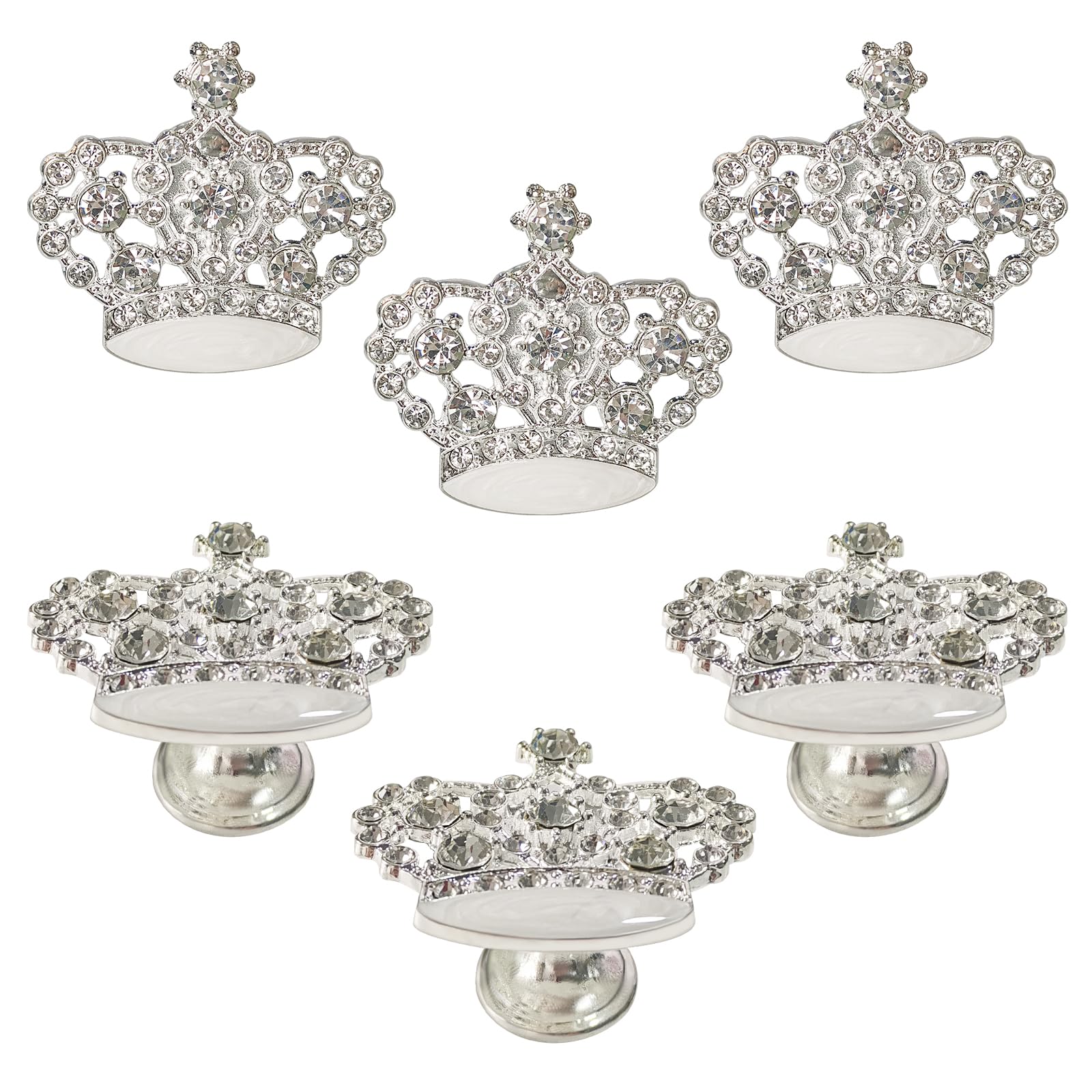 6-Pack Decorative Dresser Knobs - Elegant Cabinet Handles & Drawer Pulls for Bedroom, Bathroom & Kitchen Cabinets - Upgrade Your Home Furniture Hardware