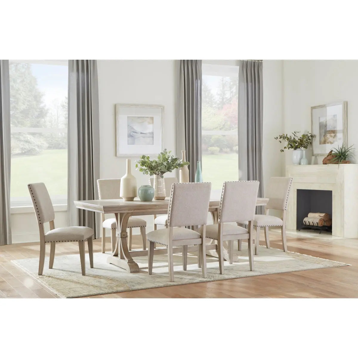 Fallon 7-Piece Dining Set 5814 - Modern Kitchen Table & Chairs for Small Spaces - Perfect for Apartments, Breakfast Nooks & Cozy Family Meals