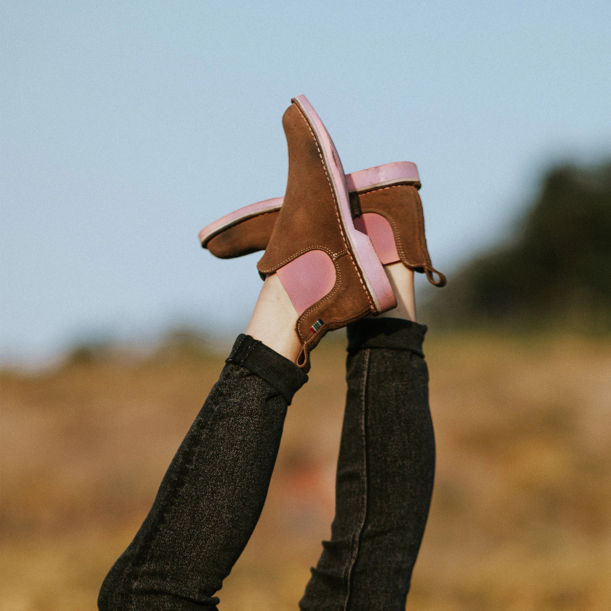 Chelsea Boots for Women - Stylish Uhambo Ankle Boots with Pink Sole | Comfortable & Fashionable for Casual Outings, Work & Date Nights