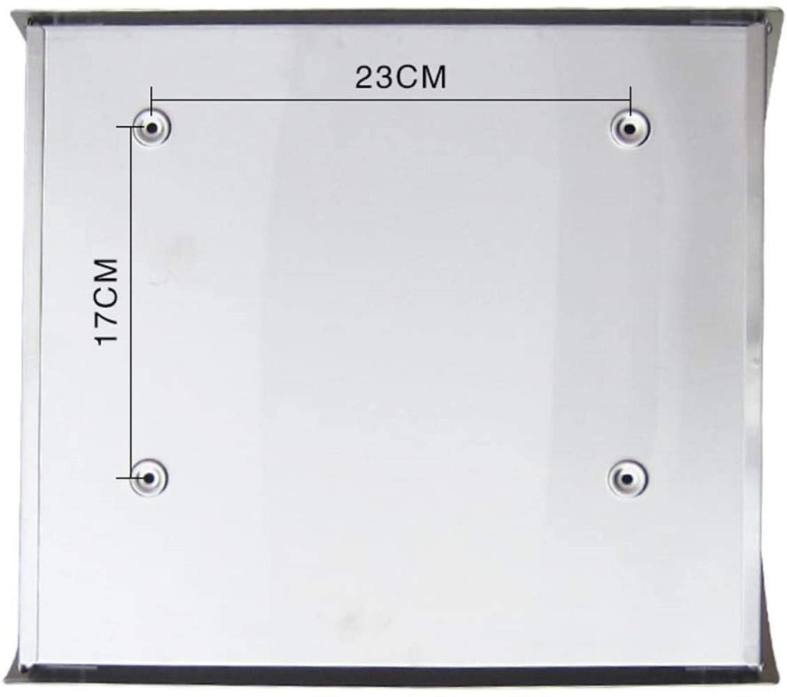 Stainless Steel Outdoor Mailbox - Wall Mounted Villa Letter Box 14.8